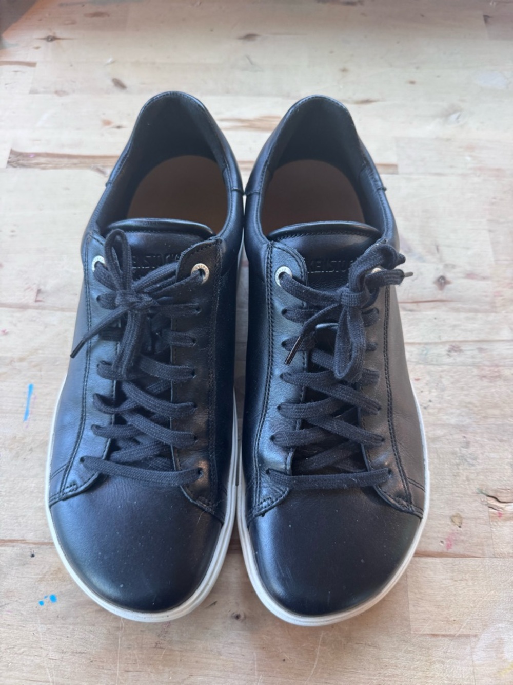 Birkenstock Bend Low Black Leather Lace-Up Sneakers size 43/ men’s size 10 reg
